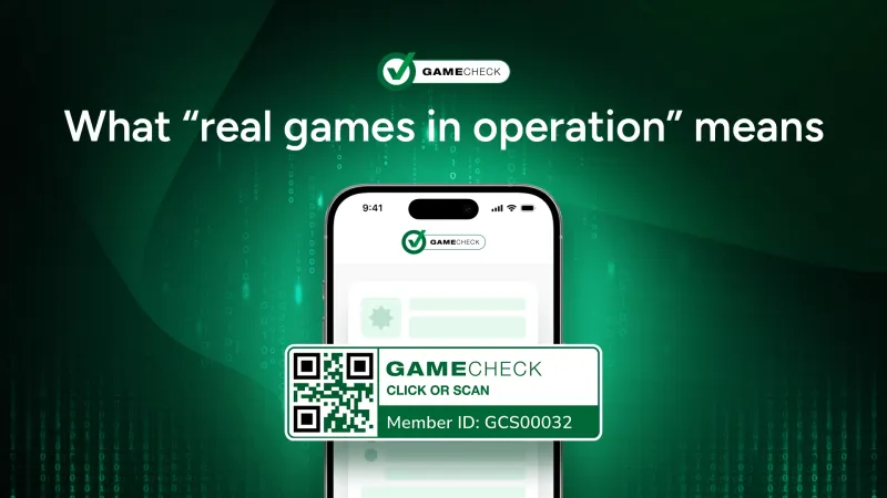 What “real games in operation” means